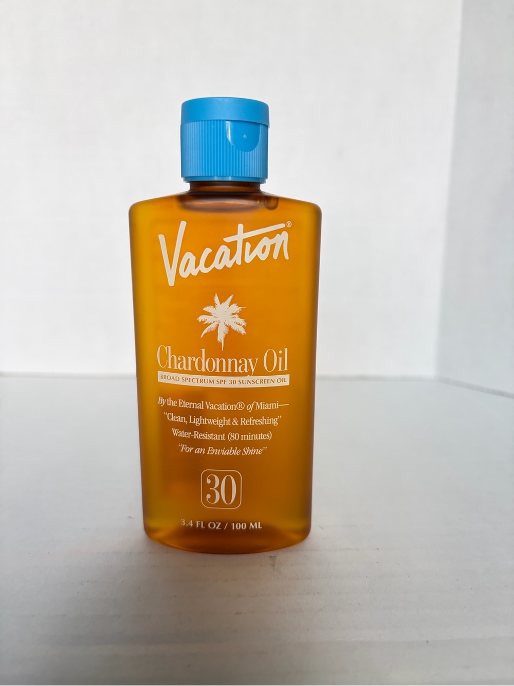 New Vacation Chardonnay Oil SPF 30 Sunscreen 3.4 oz Water-Resistant Summer Beach